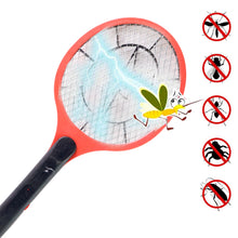 Red Rechargeable Electric Mosquito Killer Racket With Cable