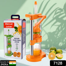 7128 Hand Pressure Juicer Manual Cold Press Juice Machine Instant Make Juice Squeezer Fruits Juicer Juice Maker Orange Juice Extractor For Fruits  Vegetables Orange