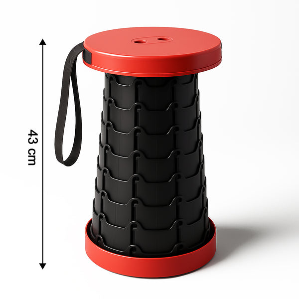 Adjustable Portable Telescopic Folding Stool (1 Pc)